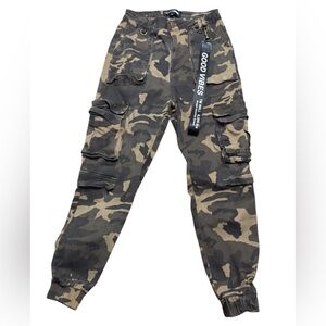 Stretchy comfy Fashion Camo Cargo Pants cotton spandex gorpcore utility baggy